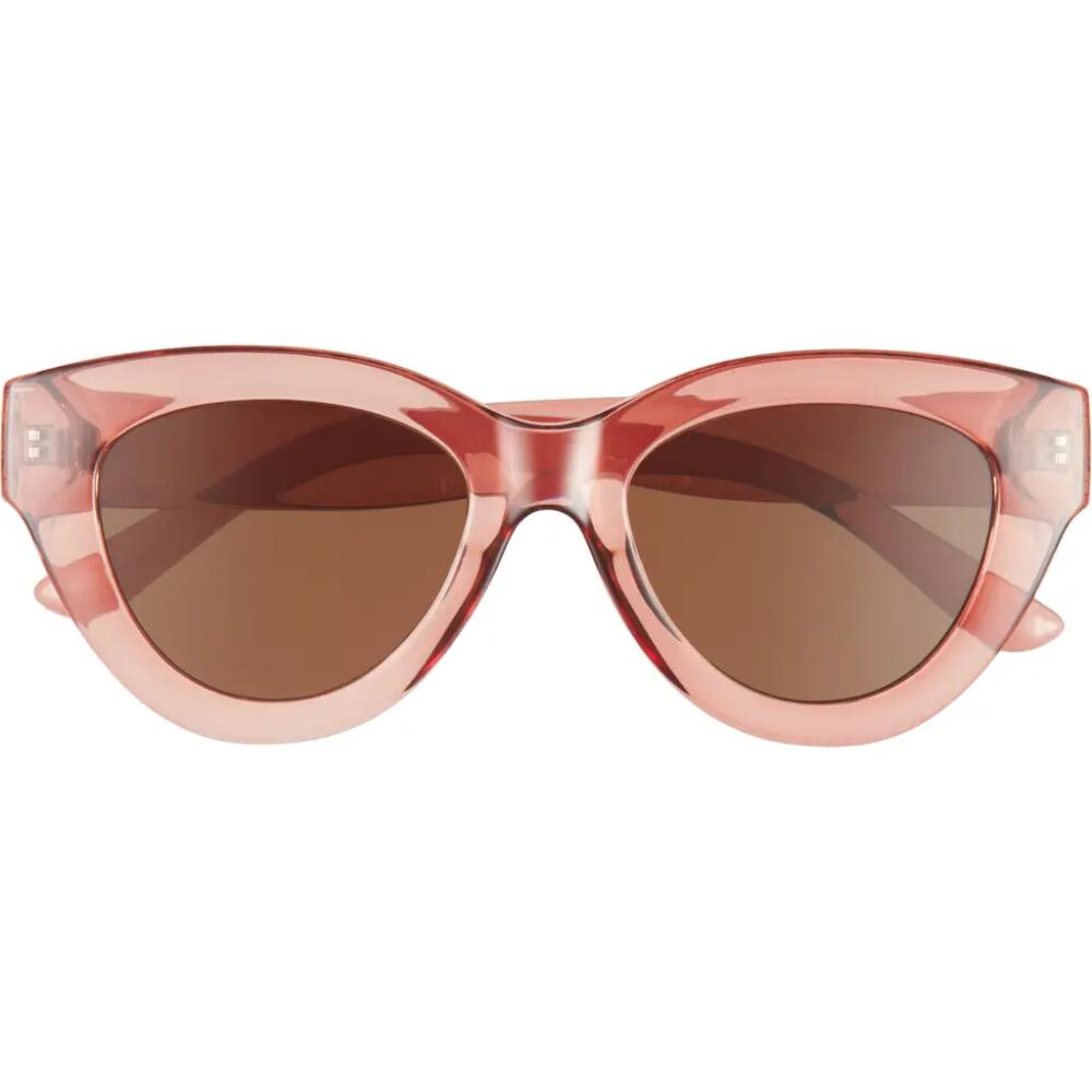 BP. 50mm Chunky Cat Eye Sunglasses in Clear Pink Cover