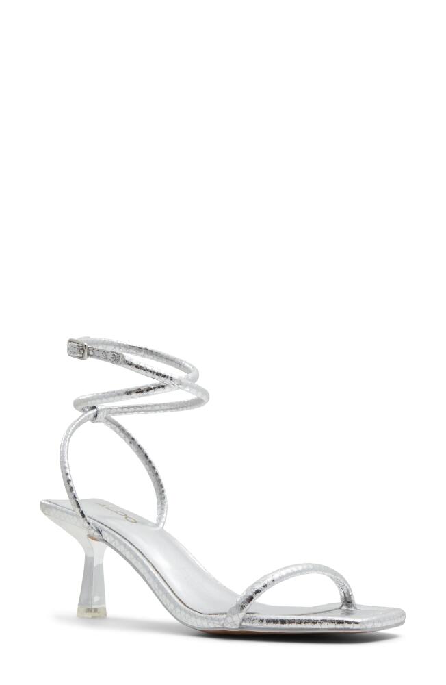 ALDO Dime Ankle Strap Sandal in Silver Cover