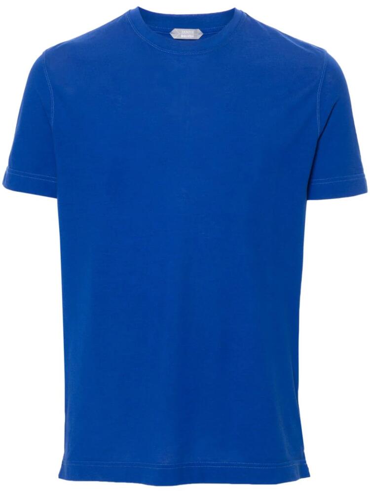 Zanone round-neck cotton T-shirt - Blue Cover