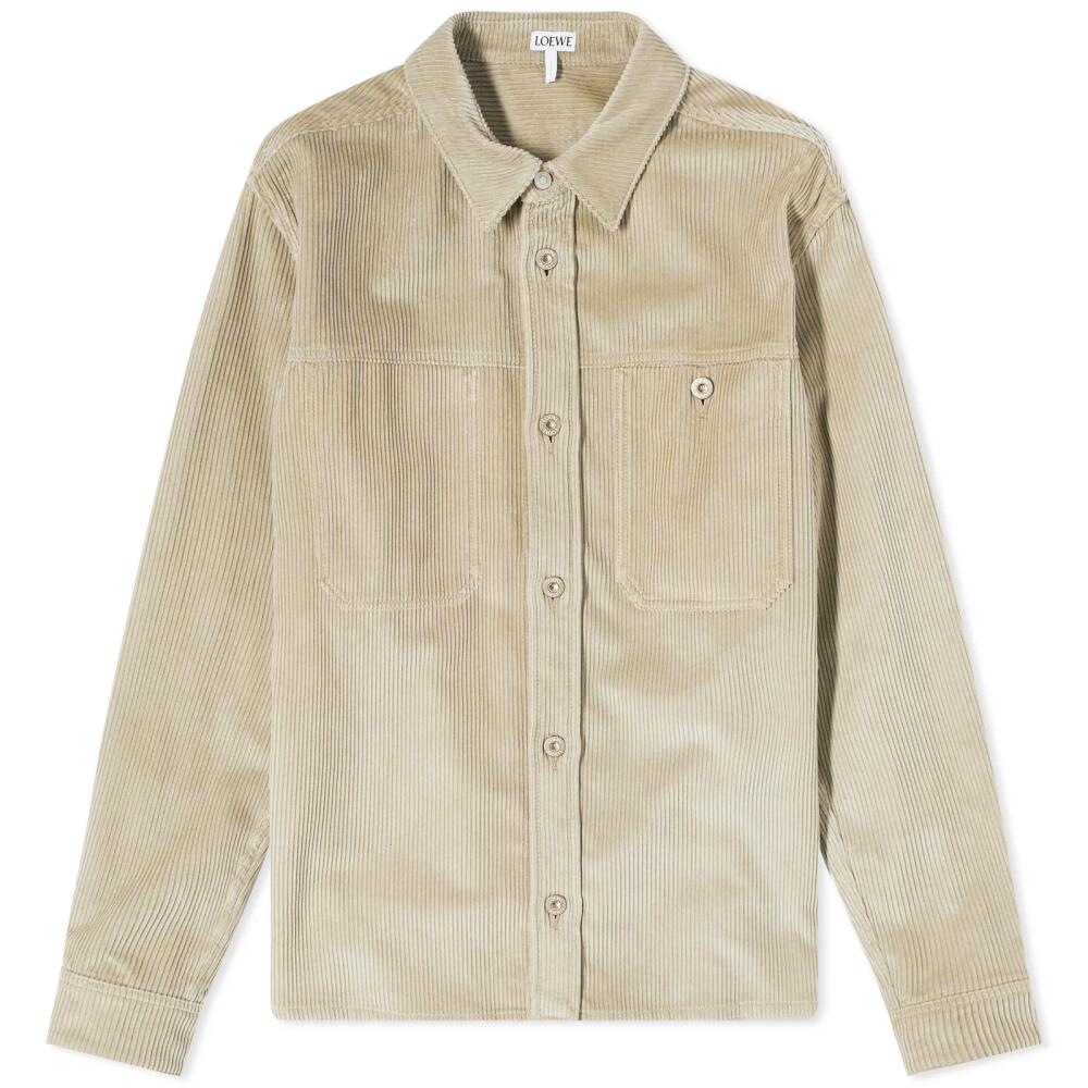 Loewe Men's Corduroy Overshirt in Creta Beige Cover