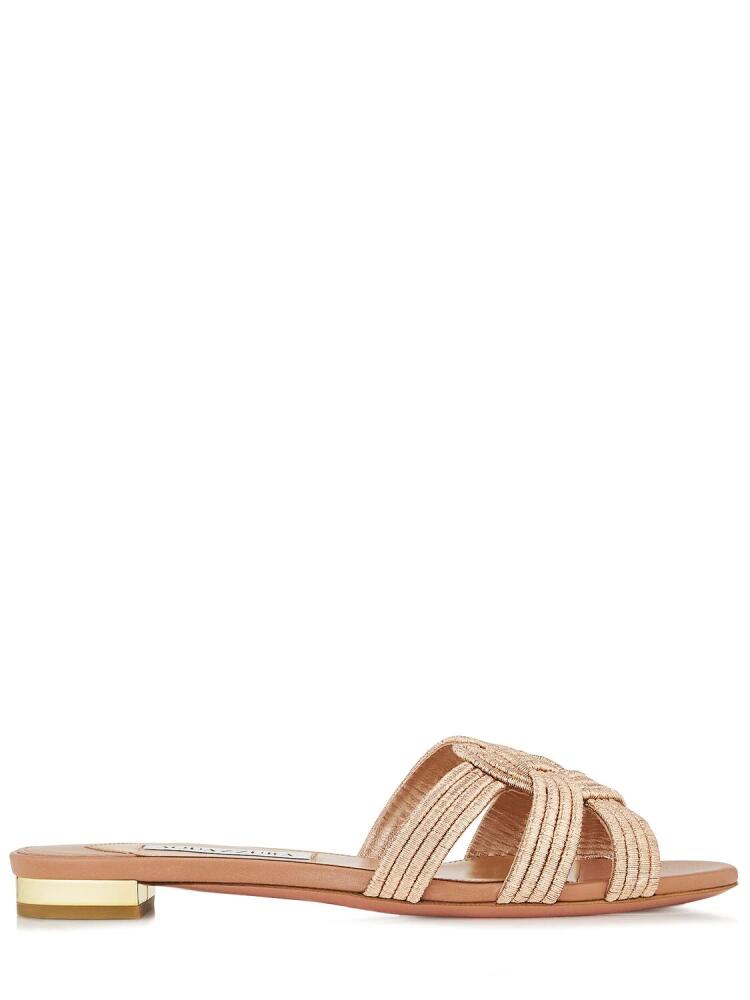 AQUAZZURA 10mm Felix Leather Flats Cover