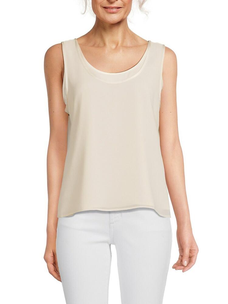 DKNY Women's Scoopneck Tank Top - Parchment Cover