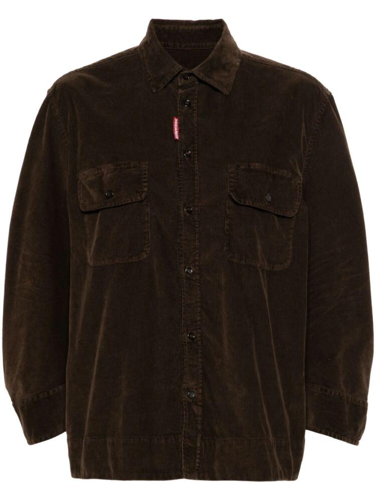 DSQUARED2 Dean corduroy shirt - Brown Cover