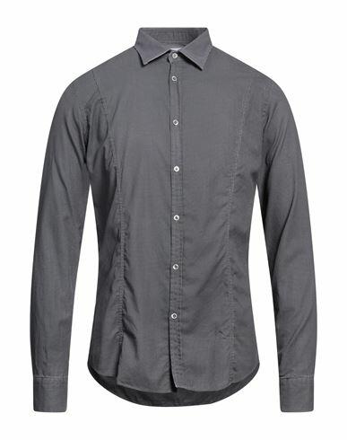 Aglini Man Shirt Grey Cotton Cover