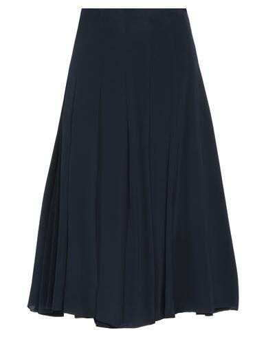 St. John Woman Midi skirt Midnight blue Silk Cover