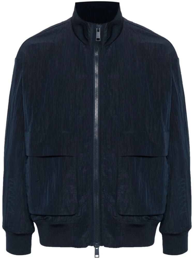 Armani Exchange textured zipped jacket - Blue Cover