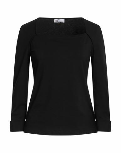 Diana Gallesi Woman T-shirt Black Cotton, Elastane Cover