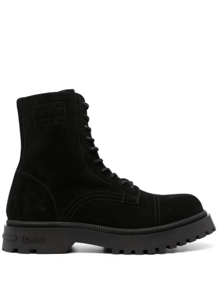 Tommy Jeans lace-up suede boots - Black Cover