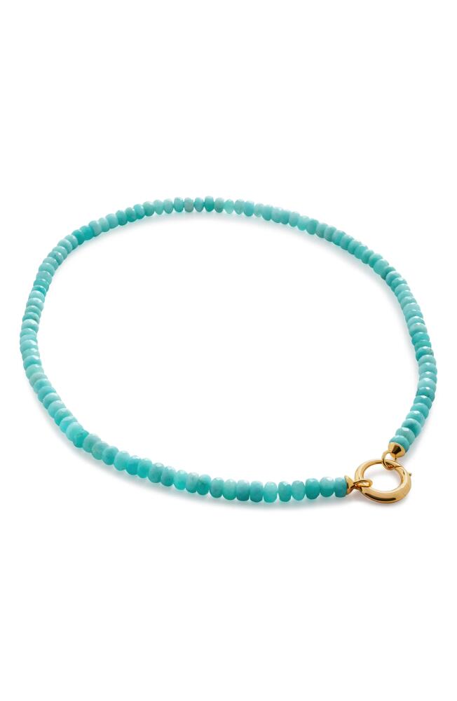 Monica Vinader Kissing Moon Beaded Amazonite Necklace in 18Ct Gold Vermeil /Amazonite Cover