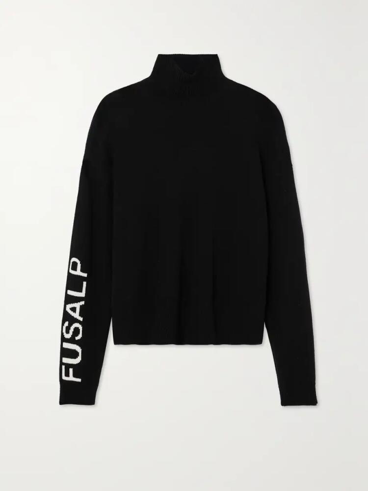 Fusalp - Intarsia Wool And Cashmere-blend Turtleneck Sweater - Black Cover