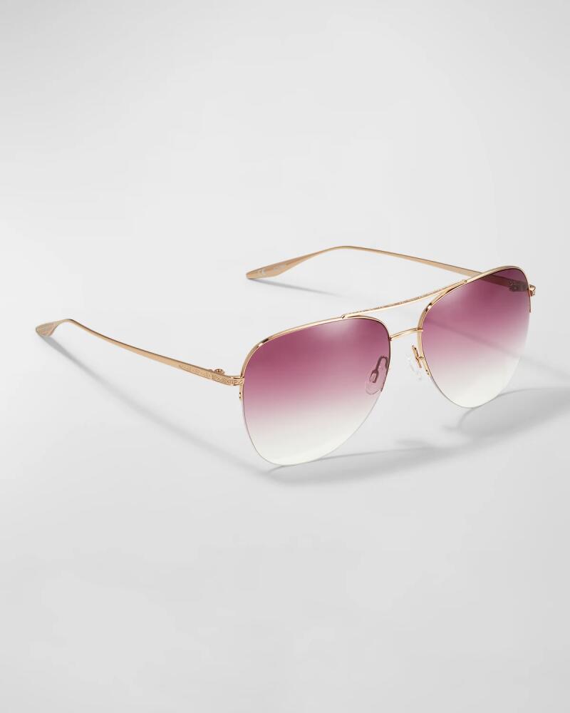 Barton Perreira Chevalier Semi-Rimless Metal Aviator Sunglasses Cover