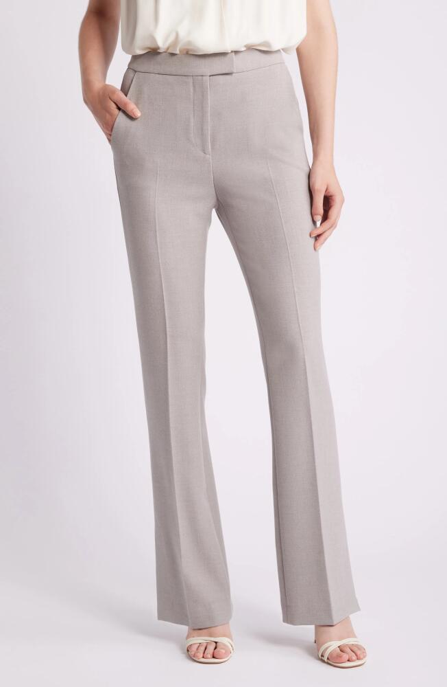 BOSS Tubeka Side Slit Straight Leg Pants in Wolf Grey Melange Cover