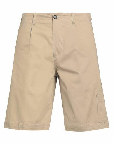 Paolo Pecora Man Shorts & Bermuda Shorts Khaki Cotton, Elastane Cover