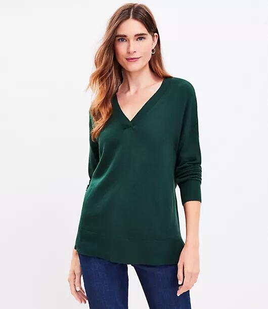 Loft V-Neck Tunic Sweater Cover