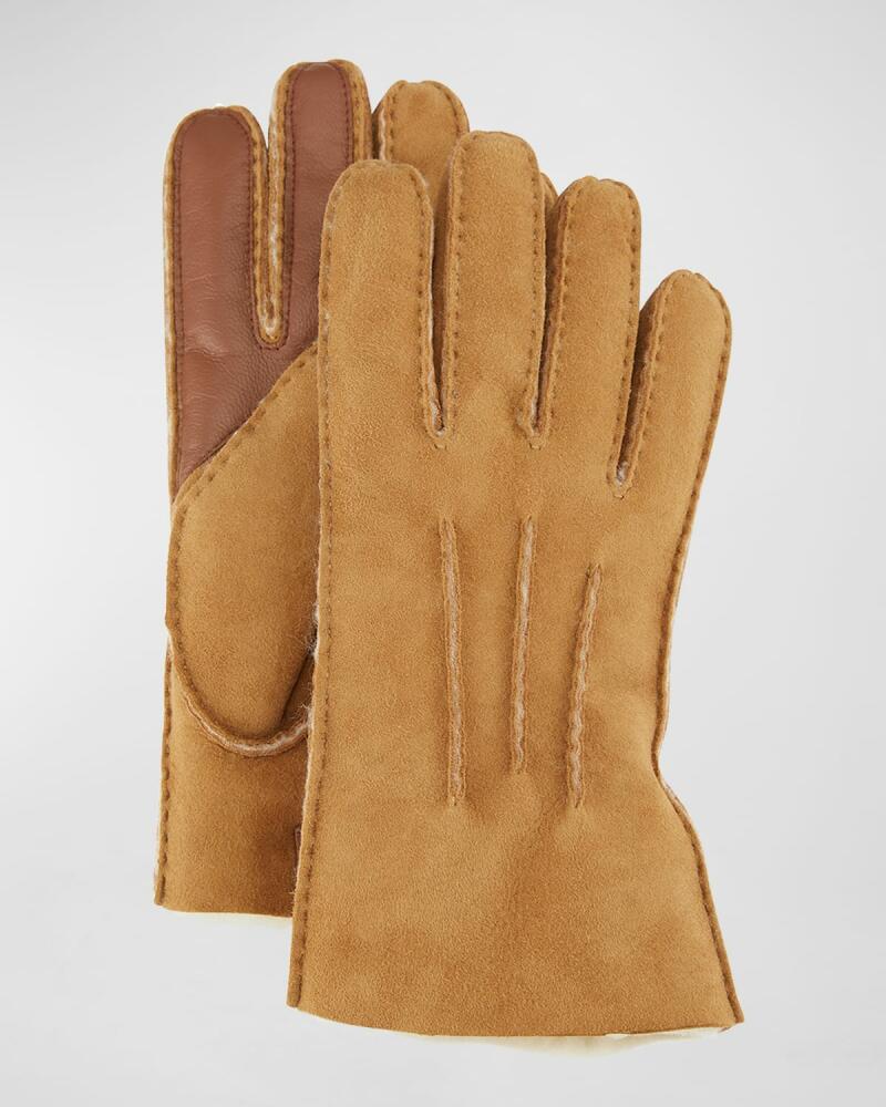 UGG Men's Three-Cord Contrast Sheepskin Gloves Cover