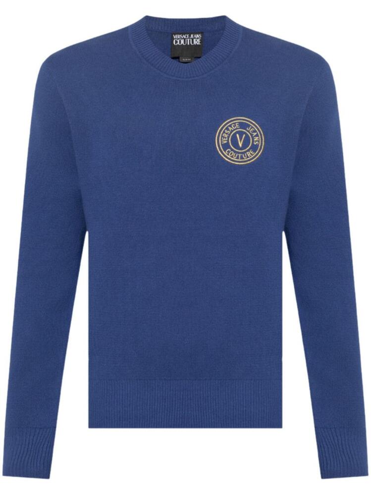 Versace Jeans Couture logo-appliqué jumper - Blue Cover