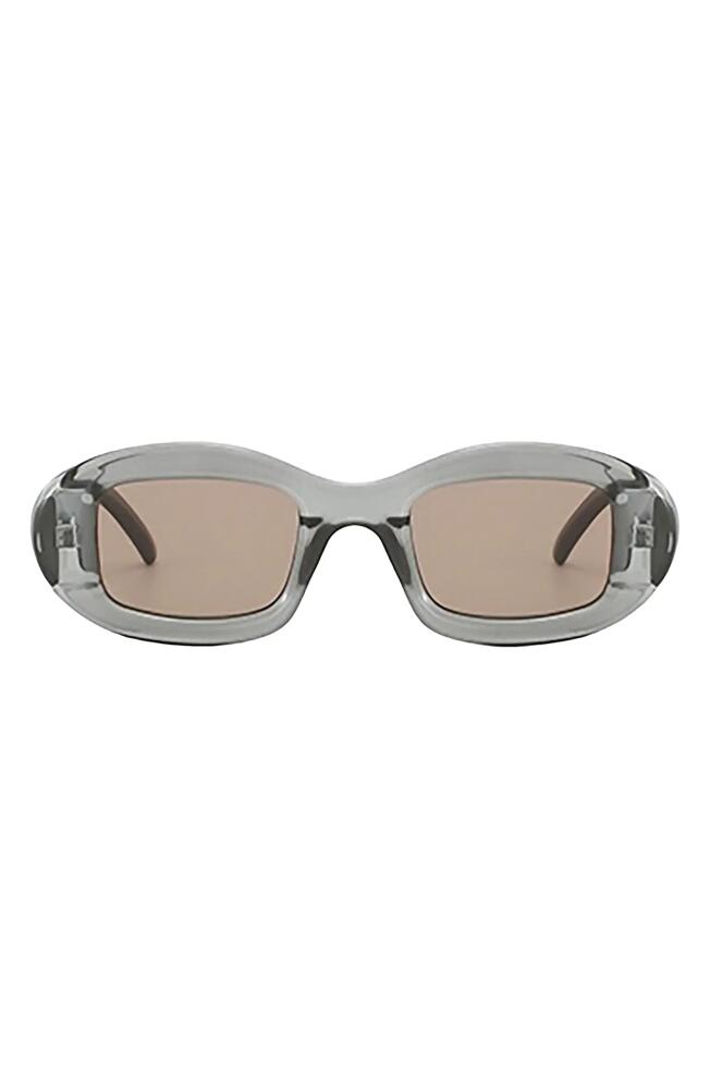 Fifth & Ninth Gigi 55mm Polarized Oval Sunglasses in Transparent Gray/taupe Cover