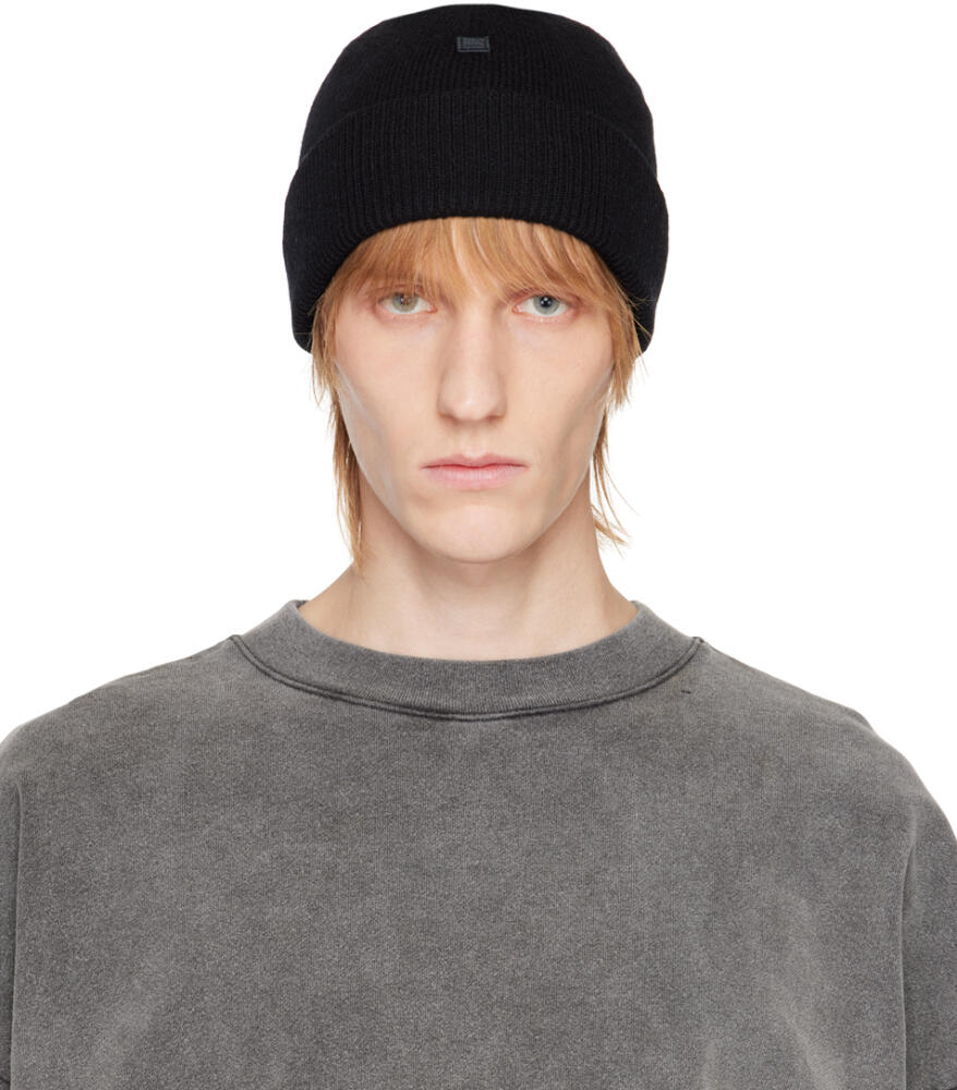 Acne Studios Black Patch Beanie Cover