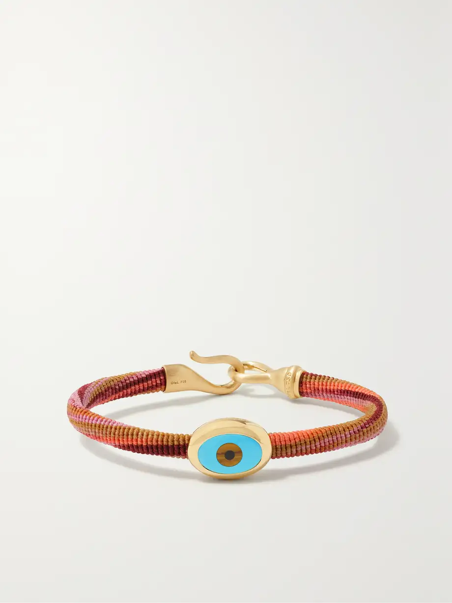 OLE LYNGGAARD COPENHAGEN - Life 18-karat Gold, Turquoise And Enamel Bracelet - Red Cover