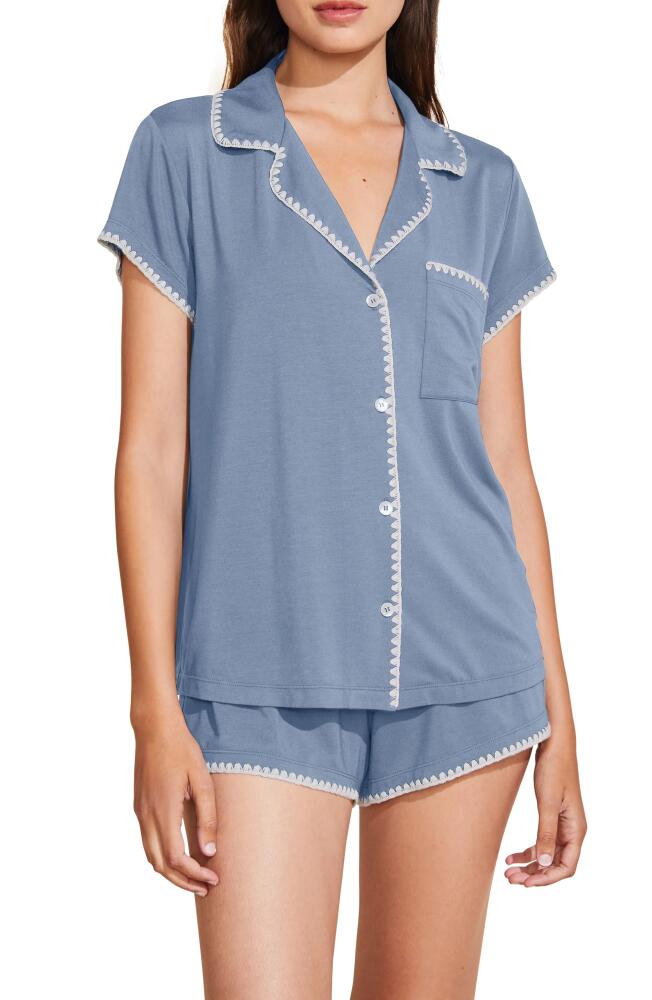 Eberjey Whipstitch Jersey Short Pajamas in Wedge Blue Cover