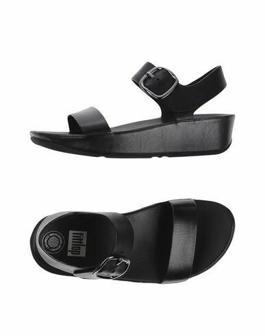 Fitflop Woman Sandals Black Soft Leather Cover