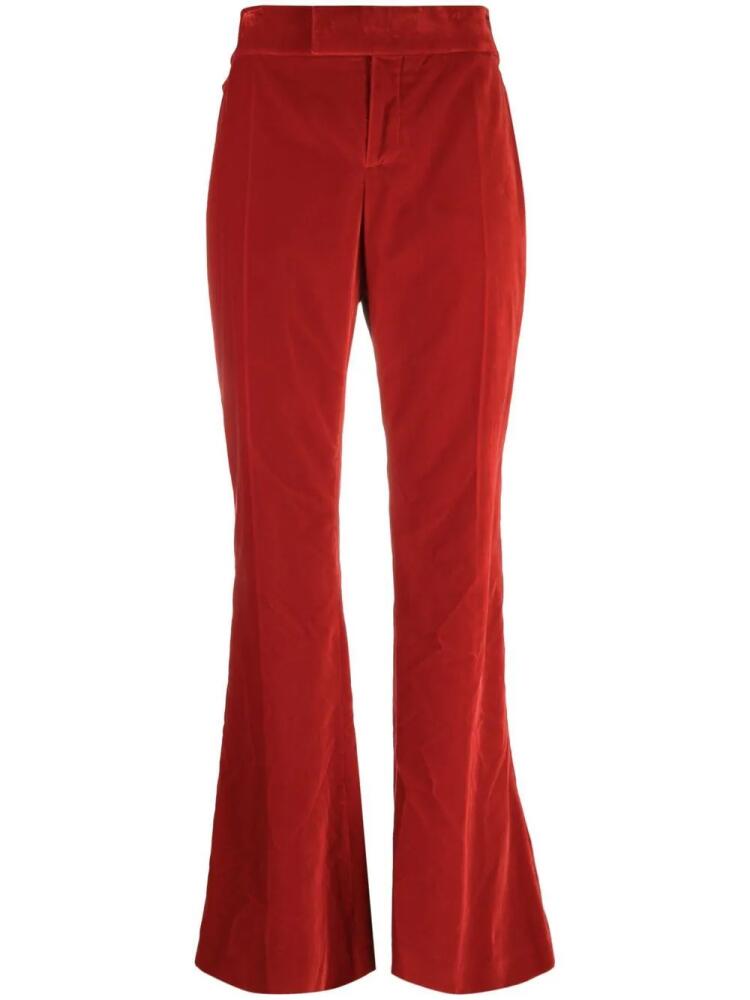 TOM FORD velvet bootcut trousers - Red Cover