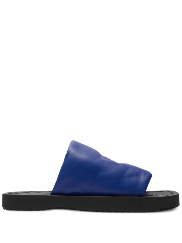 Burberry EKD Slab leather slides - Blue Cover