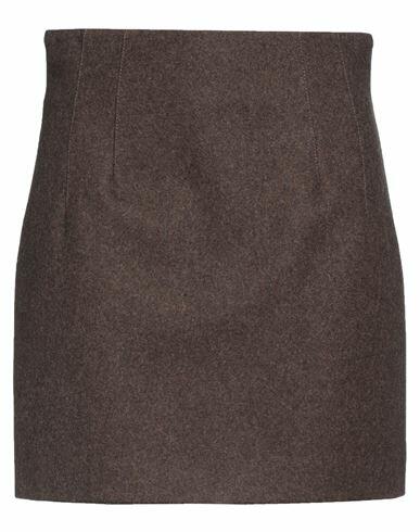 Erika Cavallini Woman Mini skirt Cocoa Wool, Polyamide Cover