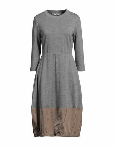 Peserico Woman Midi dress Grey Wool, Cotton, Nylon, Silk, Cashmere Cover