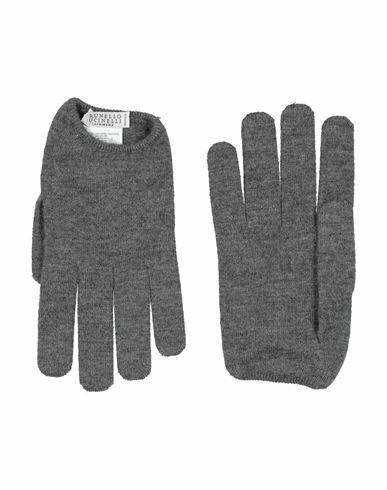 Brunello Cucinelli Woman Gloves Lead Cashmere, Polyester Cover