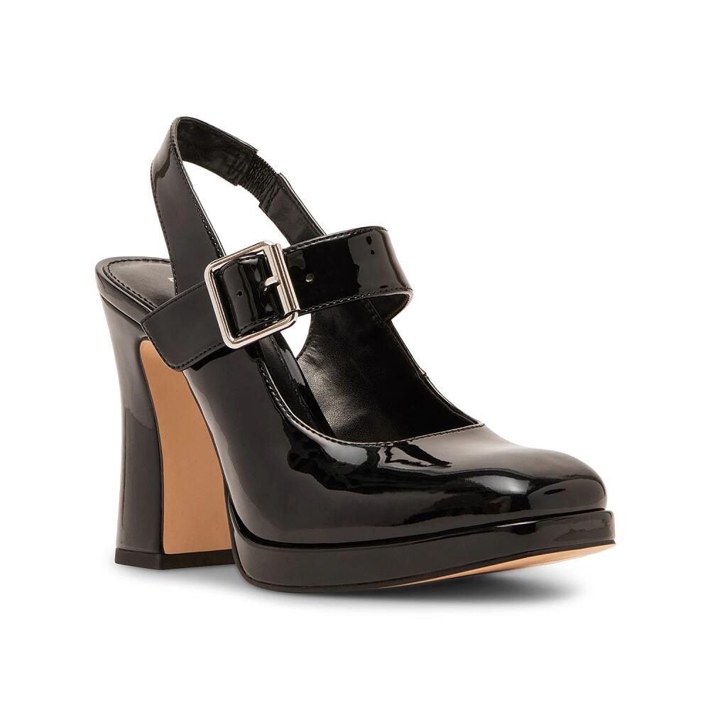 Madden Girl Sarah Mary Jane Pump | Women's | Black Patent Cover