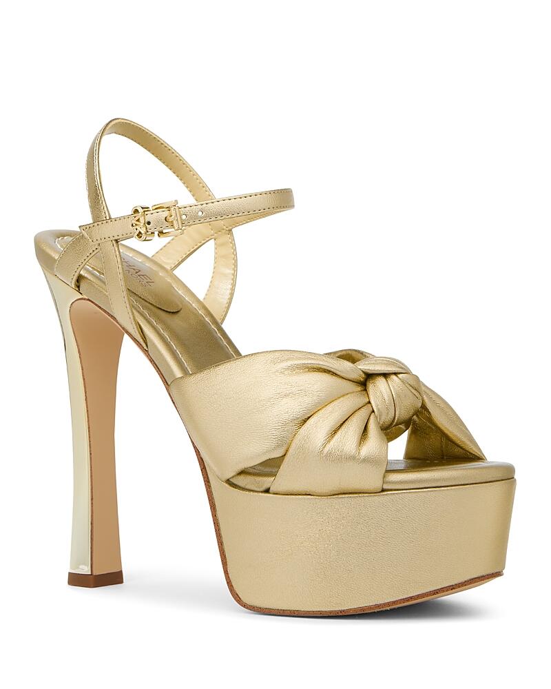 Michael Kors Women's Elena Ankle Strap Knotted Platform Sandals Cover