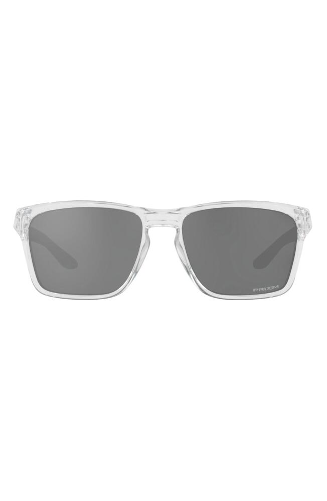 Oakley Sylas 57mm Prizm™ Rectangular Sunglasses in Clear Cover