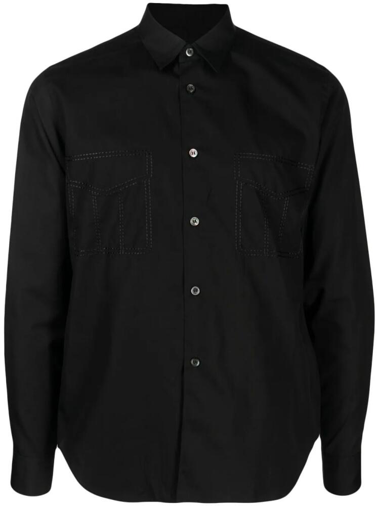 Black Comme Des Garçons pocket-detail cotton shirt Cover