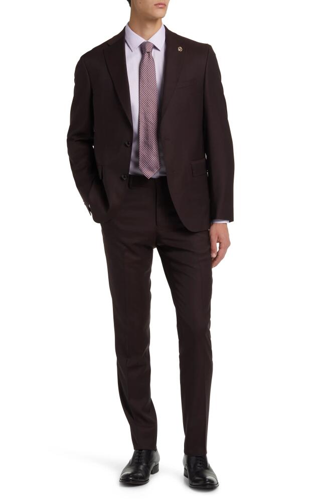 Ted Baker London Roger Extra Slim Fit Stretch Wool Suit in Brown Cover