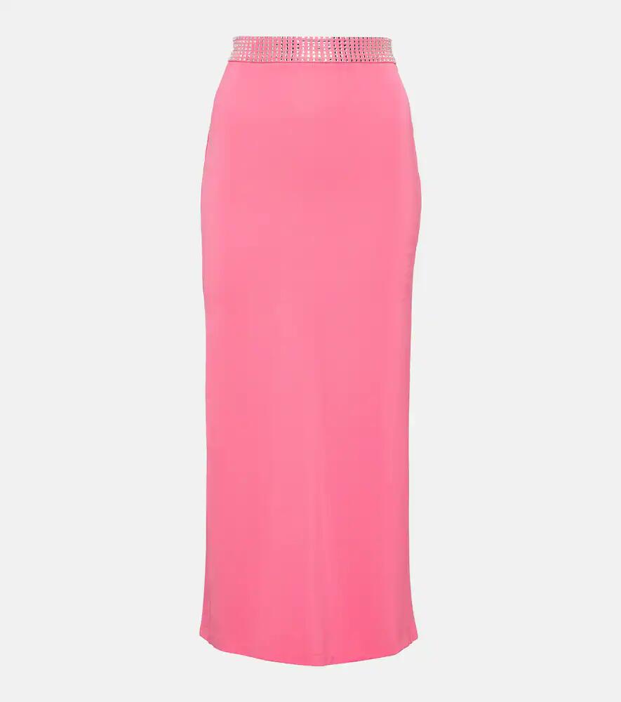 David Koma Crystal-embellished midi skirt Cover