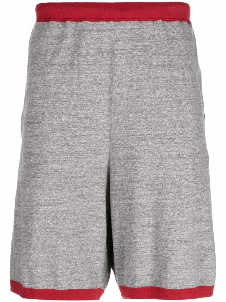 Undercover elasticated-waist cotton track shorts - Grey Cover