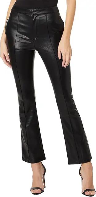 line and dot Reina Leather Pants (Black) Women's Clothing Cover