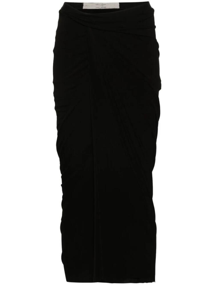 Rick Owens wrap midi skirt - Black Cover