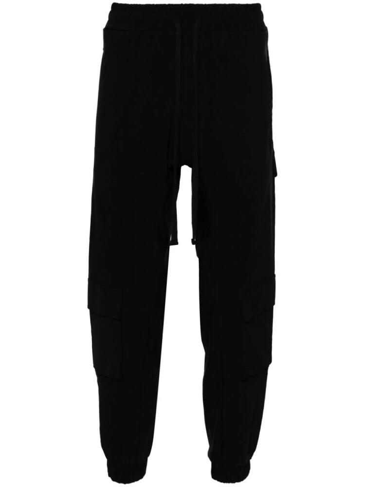 Thom Krom drop-crotch tapered-leg trousers - Black Cover