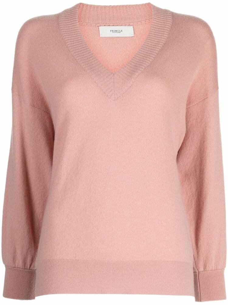 Pringle of Scotland V-neck cashmere jumper - Pink Cover