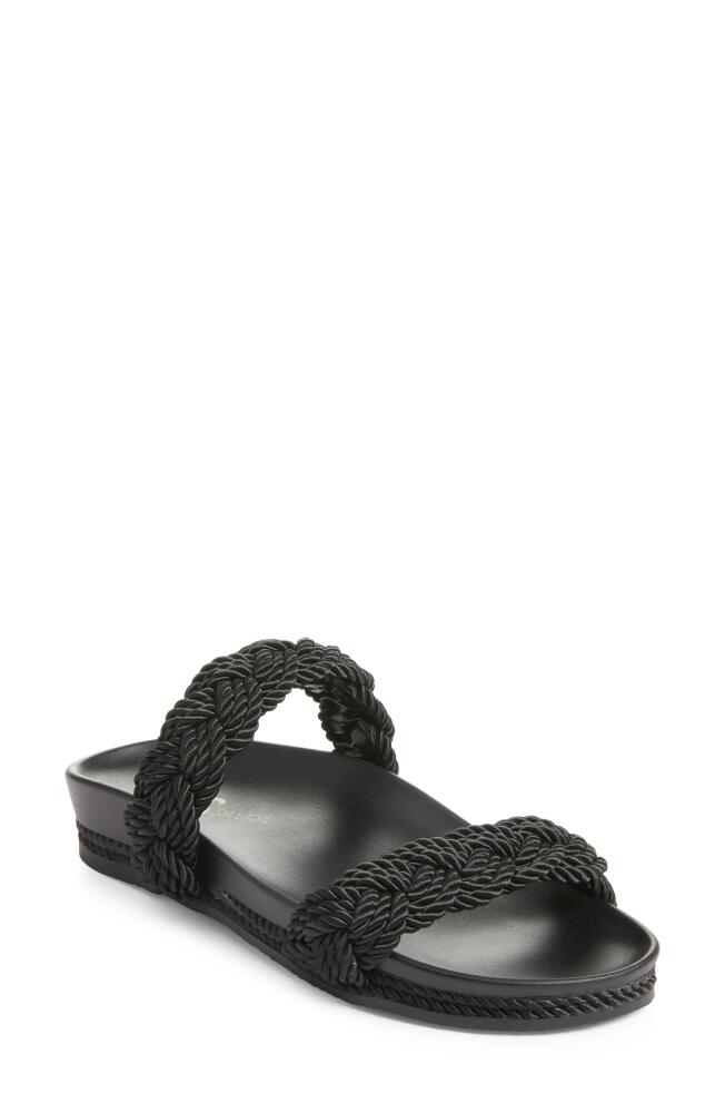 Yosi Samra Michelle Double Strap Slide Sandal in Black Cover