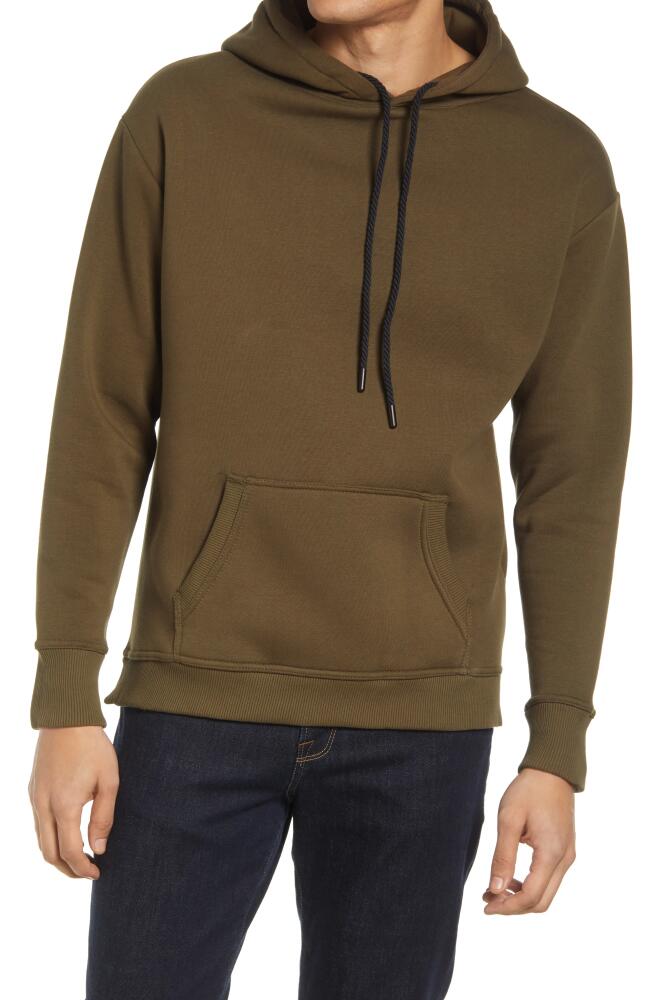 Stone Rose Solid Fleece Hoodie in Olive Cover