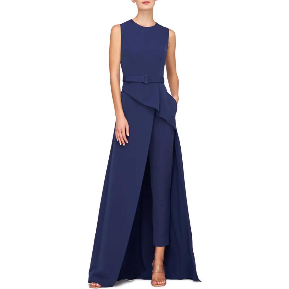 Kay Unger Owen Belted Maxi Jumpsuit in Dark Indigo Cover