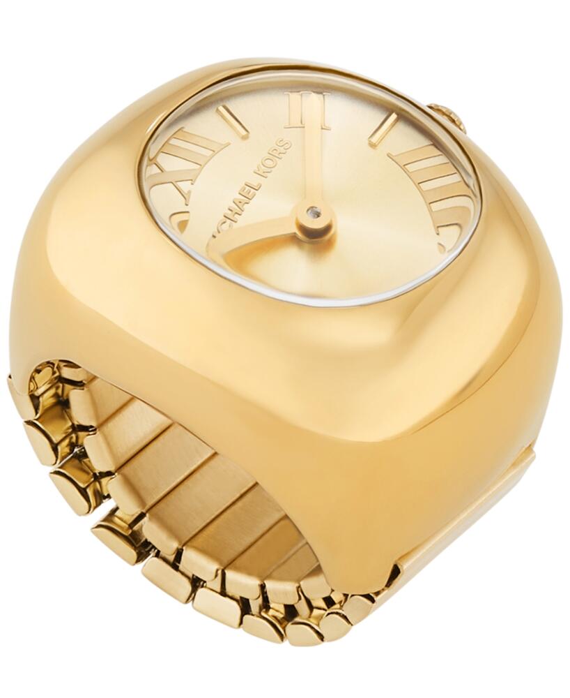 Michael Kors Women's Rylee Two-Hand Gold-Tone Stainless Steel Watch Ring 24mm - Gold-tone Cover