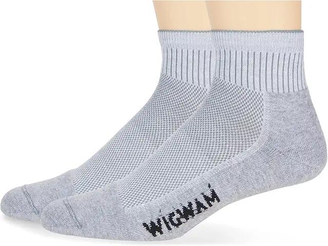 Wigwam Cool Lite Quarter, 2-Pack (Grey) Crew Cut Socks Shoes Cover