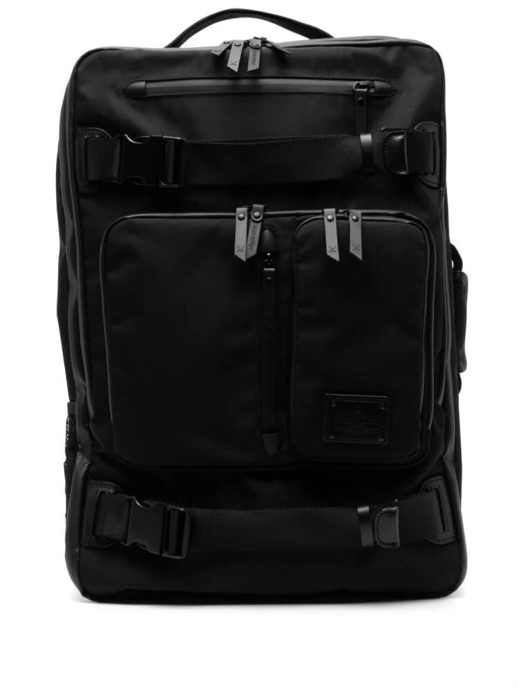 Makavelic logo-appliqué zipped backpack - Black Cover