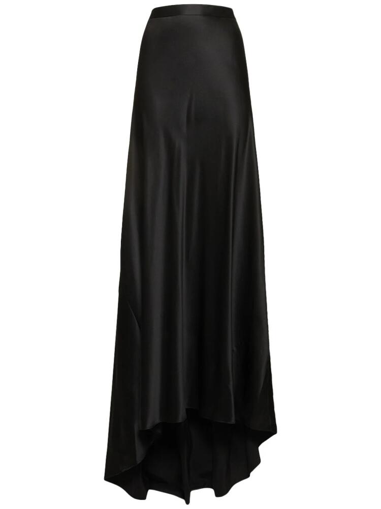 NILI LOTAN Eleonore Slip Satin Silk Long Skirt Cover