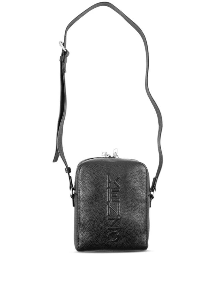 Kenzo logo-embossed crossbody bag - Black Cover