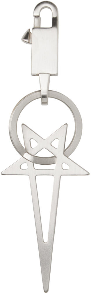 Rick Owens Silver Pentagram Keychain Cover